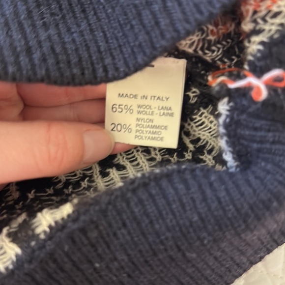 Nani Bon of Italy Vintage Sweater Size 52 quilt pattern wool vintage - Picture 4 of 8